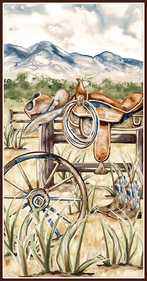 Western Scene 1604P 33 24 Inch Panel Henry Glass 
