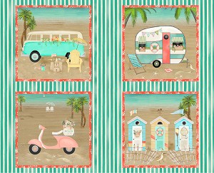 Beach Travel 17336 34 Inch Panel 3 Wishes 