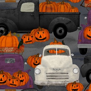 Spooky Night 18115 Grey Pumpkin Patch Trucks 3 Wishes 