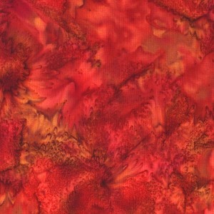 Hoffman Bali Batik Hand dyed Watercolors 1895 381 Pomegranate 