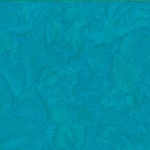 Hoffman Bali Batik 1895 709 Aquamarine Hqua dyed Watercolors 