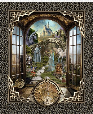 Legendary Journeys Dragon 1LJ 1 Large Panel In the Beginning Fabrics 