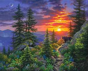 Mountain Sunrise 20176 Digital Panel Abraham Hunter 3 Wishes 