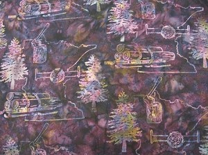 F2106 F Purple Minnesota Custom Batik, Hoffman 
