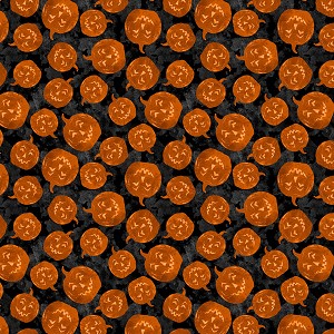 Frightful Night 20507 988 Pumpkin Toss Black Wilmington Prints 