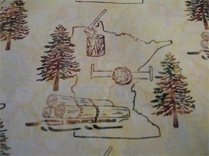 A Hoffman Bali Batik Minnesota Charms F2106-20 Natural Minnesota 