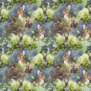 New Beginnings Digital 21496 Multi Bunnies 3 Wishes 