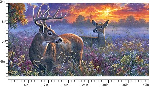 New Beginnings Digital 21499 Deer Panel 3 Wishes 
