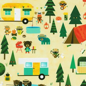 Campground Critters 22779 14 Natural Allover Robert Kaufman 