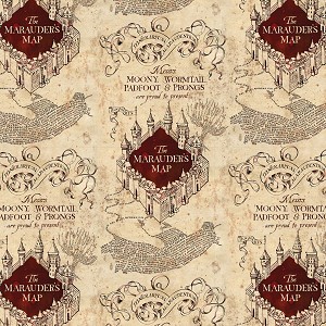 Harry Potter 2380019 1 Cream Marauders Map Camelot Fabrics 