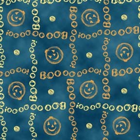 Charmed 23885 B Boo Grid Blue, Quilting Treasures 