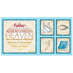 Our Father 24224 B Cream Prayer, Quilting Treasures 