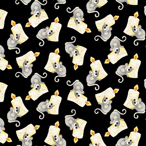 Boo Glow in the Dark 243G 94 Black Tossed Candle Mice Henry Glass 