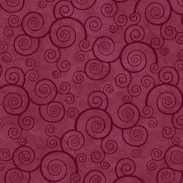 Harmony Curly Scroll 24778 DM Sangria Quilting Treasures 