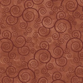 Harmony Curly Scroll 24778 T Terracotta Quiting Treasures 