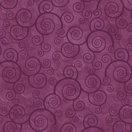 Harmony Curly Scroll 24778 VM Plum Velvet Quilting Treasures 