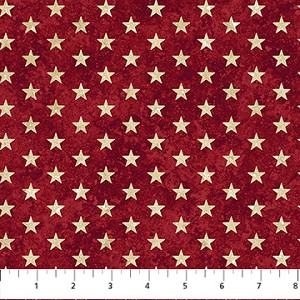 Stars and Stripes 13 27887 24 Red Cream Stars Northcott 