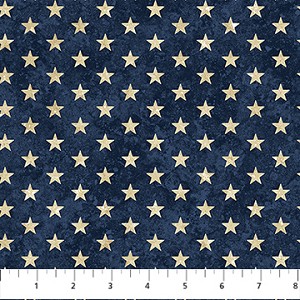 Stars and Stripes 13 27887 49 Navy Cream Stars Northcott 