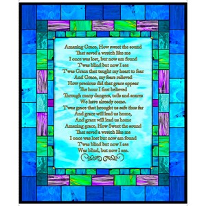 How Sweet The Sound Panel 27953 B Amazing Grace, Quilting Treasures 