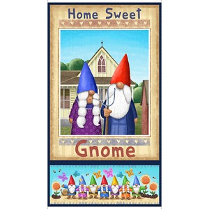 Home Sweet Gnome 28241 X Gnome Couple Panel Quilting Treasures 