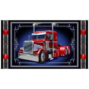 Keep on Trucking 28274 J Semi Truck Panel Quilting Treasures 