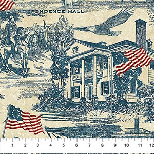 America 250 Stonehenge 28372 49 Navy Toile Washington Northcott 