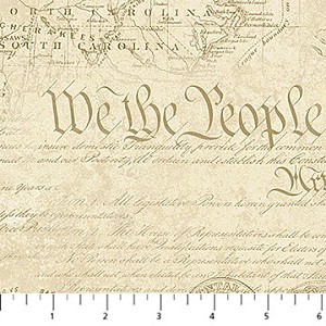 America 250 Stonehenge 28374 12 Beige Tonal Constitution Northcott 