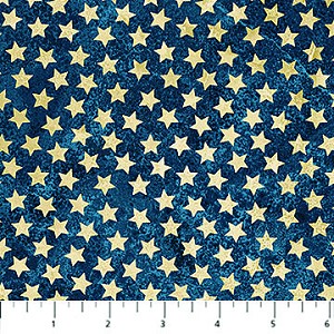 America 250 Stonehenge 28375 49 Navy Beige Stars Northcott 
