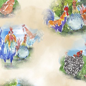 Colorful Roosters 28405 A Vignettes Quilting Treasures 