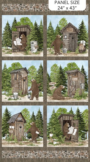 Bear Necessities 28620 36 Bear Outhouse Activities Panel Northcott 