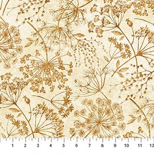 Stonehenge Organics 29309 37 Cream Rust Queen Annes Lace Northcott 