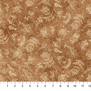 Stonehenge Organics 29311 37 Rust Floral Toss Northcott 