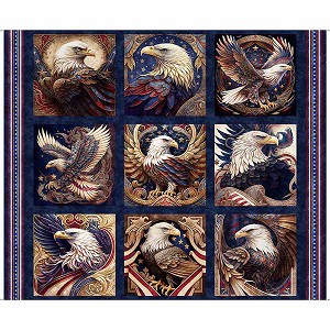 American Spirit 30125 E 3 Row Repeat Panel Quilting Treasures 