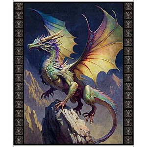 Dragon Fyre Minky 30134 Panel 50 x 60 Quilting Treasures 