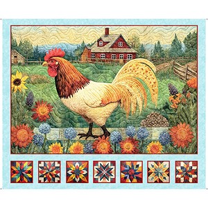 Heartland 30457 Roster 36 Inch  Panel Quilting Treasures 