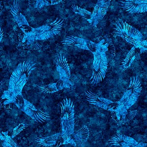 Patriotic Eagle Tonal 30940 N Navy Quilting Treasures 