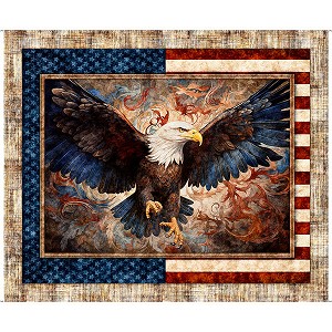 America 1776 31659 X American Eagle Panel Quilting Treasures 