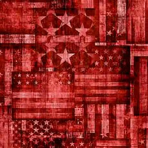 America 1776 31663 R Flag Patchwork Red Quilting Treasures 