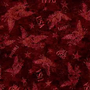 America 1776 31664 M Tonal American Eagle Garnet Quilting Treasures 