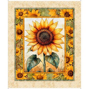 Sunflower Serenade 31800 X Sunflower Digital Panel Quilting Treasures 