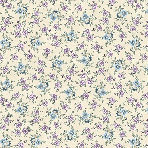 Twilight Garden Flannel 3192F 44 Calico Cream Henry Glass 