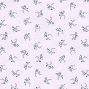 Twilight Garden Flannel 3194F 55 Cresent Flowers Lilac Henry Glass 