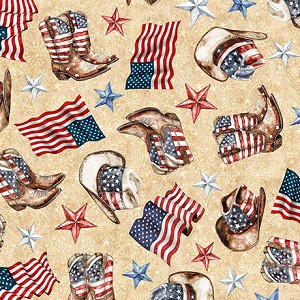 American Country 31994 A Tan American Cowboy Quilting Treasures 