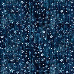 American Country 31997 N Navy Stars Quilting Treasures 