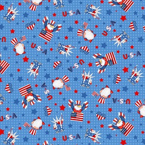 Gnome of the Brave 335 11 Blue Tossed Flags Gnomes Henry Glass 