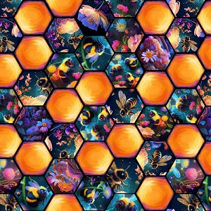 Midnight Garden 3552 44 Bees Blank Quilting 