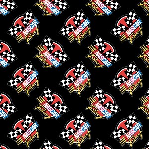 Nascar 39190106 3 Black Retro Racing Camelot Fabrics 
