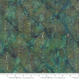 Splendor Batiks 4354 15 Beech Leaves Emerald, Holly Taylor by Moda 