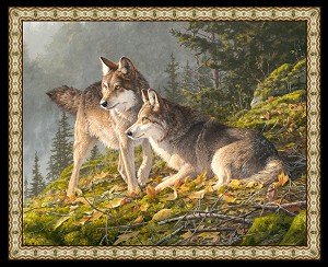 Companions 46002 Wolves 36 Inch Digital Panel Elizabeth Studio 