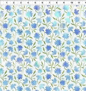 Garden of Dreams II 4JYR 2 Daisies Blue In the Beginning 